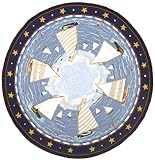 Cape Cod Cat Boats 6' hand hooked round rug