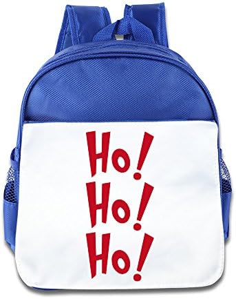 NATY Ho Ho Ho Xmas Quote Art Print Unisex School Backpacks With RoyalBlue For Youth