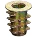 E-Z LOK Threaded Insert For Soft Wood, 10-32 Int Thread - 13mm length - Flanged- Zinc Die Cast (Pack of 50)