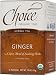 Choice Organic Ginger Herb Tea,1.1 Ounces 16-Count Box (Pack of 6)