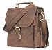 Leaderachi - 100% Pure Genuine Real Vintage Hunter Leather Handmade Unisex Crossover Shoulder Messenger Briefcase Bag ["CASERTA" (MUSKAT)] RS.3599.00