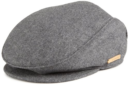 Kangol  Men's Textured Wool Hudson Cap,Flannel,Small