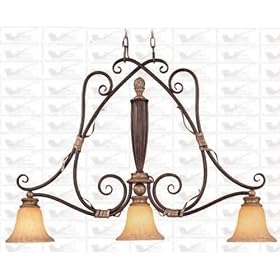 Imperial - 3 Light Kitchen Island Lighting Fixture - Vintage Bronze with Antique Gold -... by Volume Lighting