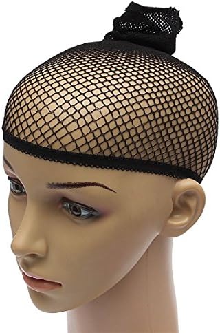 Keepyonger® Black Unisex Stretchable Elastic Hair Net Snood Mesh Wig Cap for Cosplay Fashion (5 PCS)