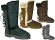 Womens Fur Lined Thick Sole, Deep Tread, Winter Snow Ice Boots