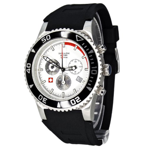 Swiss Alpine Military Herren-Armbanduhr XL TR289 Chronograph Kautschuk 2892.8833SAM