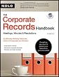 Corporate Records Handbook, The: Meetings, Minutes & Resolutions (book with CD-Rom)