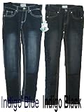 Junior Ladies Sizes1 2 - 3 4 - 5 6 - 7 8 - 9 10 - 11 12 - 13 14 - 15 16. Stretchable Denim 5 Pockets Embroidered Jeans. Skinny Cut.