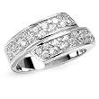 Sterling Silver Cubic Zirconia Rhodium Plated Ring