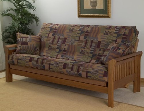 3pc Southern Textiles Brown Full Size Cover with 2 Pillows for Futon