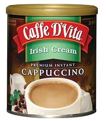 Caffe D'Vita Irish Cream Instant Cappuccino, 16-Ounce Canisters (Pack of 6)