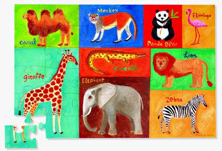 Wild Animals Floor Puzzle, 36 Pieces