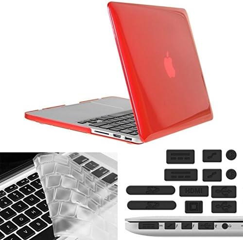 Mac Bags &amp; Covers, ENKAY Hat-Prince 3 in 1 Crystal Hard Shell Plastic Protective Case with Keyboard Guard &amp;PortDust Plug for Macbook Pro Retina 13.3 inch ( Color : Red )