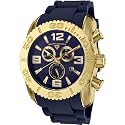 Swiss Legend Men's 20067-YG-03 Commander Collection Chronograph Yellow Gold Blue Rubber Watch