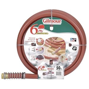 Gilmour 25 Series 6 Ply Commercial Rubber Vinyl Hose 3 4 Inch x 50 Feet 25-34050 Red by 