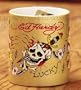 Ed Hardy Lucky Las Vegas Gold Glitter Ceramic Coffee Mug