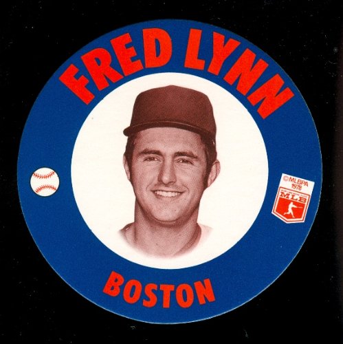 1978 Papa Ginos Baseball Card Disc Boston Red Sox Fred Lynn