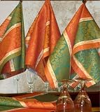 Jardin Collection, Linen Cotton Dish Towels Set, 3-pieces