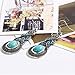 LiangXuanChen Retro Ethnic Tibetan Silver Oval Rimous Turquoise Crystal Drop Dangle Earrings