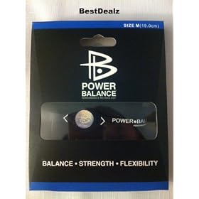 Core Balance Power Silicone Wristband, Medium (Black)