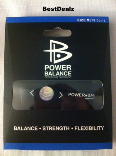 Core Balance Power Silicone Wristband, Medium (Black)