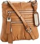 B. MAKOWSKY Lites Bergen Crossbody,Nutmeg,one size