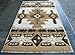 South West Native American Area Rug Design C318 Ivory (24 Inch X 40 Inch)