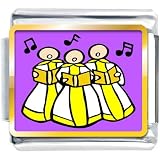 Golden Italian Charm Bracelet Plated Religion-Christian Church Choir Photo