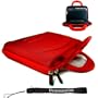 Philips PET702 7-Inch Portable DVD Player Kroo 11273 Cube Case (RED) + Includes a Determination Hand Strap
