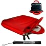 Sony DVP-FX930/R 9-Inch Portable DVD Player Kroo 11273 Cube Case (RED) + Includes a Determination Hand Strap