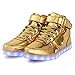 AoSiFu Kids Boy High Top USB Charging LED Shoes Flashing Fashion Sneakers