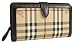 Burberry Haymarket Coated Canvas Brown Leather Zip Envelope Wallet 3207107 Image