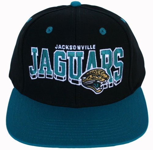 Jacksonville Jaguars Two Tone Black/Turquoise Wave Script Snapback Adjustable Flatbill Hat