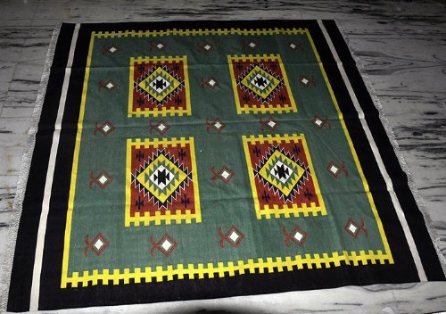 Imagen 4 de Handmade Cotton Yoga Mat Rug Carpet Size 87 X 84 Inches