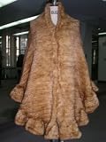 Large Ruffled Knitted Mink Shawl