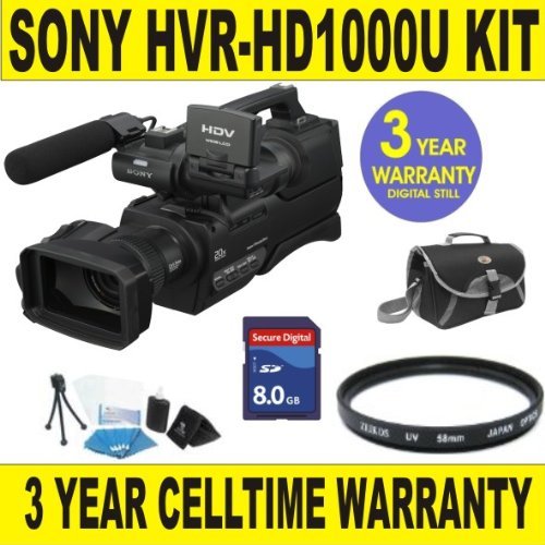 BRAND NEW SONY HVR-HD1000U CAMCORDER w/ 8GB MEMORY CARD + UV FILTER + CAMCORDER CASE + 3 YEAR CELLTIME WARRANTY BRAND NEW SONY HVR-HD1000U CAMCORDER w/ 8GB MEMORY CARD + UV FILTER + CAMCORDER CASE + 3 YEAR CELLTIME WARRANTY