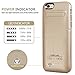 HoneyAKE iPhone 6S Plus Battery Case, iPhone 6 Plus Battery Case, 4200mAh Portable Travel Charger External Protective Charging Case Backup Pack Cover Juice Bank for iPhone 6 Plus/6S Plus 5.5 - Gold