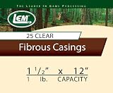 LEM Products 1 1/2 x 12-Inch Non-Edible Fibrous Casings (Clear)