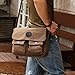 Eshow Men's Retro Canvas Crossbody Messenger Bag, Brown