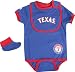 Texas Rangers Baby Bib and Bootie Creeper Set
