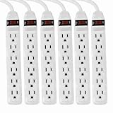 Globe Home Six-Outlet Surge Protector, 6-pack #6660601