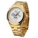 DETOMASO Herrenuhr NAPOLI Mondphase Gold Edelstahl SM1628C-WH