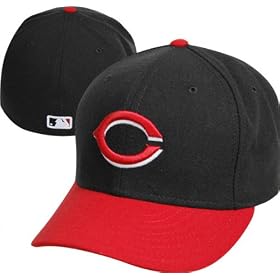 Cincinnati Reds Black w Red Brim Home 2008 Authentic On-Field 59FIFTY Fitted Hat