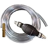 Plumber's Siphon Pro - Universal Gas, Oil, Potable Water - 1 Gl. Per Min. - W/ 8' of Hose & Fits Any Hose, Any Length - Brass Weight & Hose Extender to Sink Hose -More Gl. Per Minute W/Larger Hose