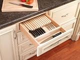 Cut-To-Size Wood Knife Block with Dividers