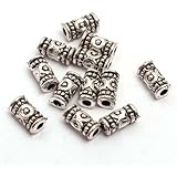 GEM-inside Small Tube Bali Style Antique Tibetan Silver Findings Jewelry Making DIY Spacer Beads