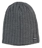 Hurley Rasta Loose Knit Ribbed Beanie Cap - More Colors! (Salt/Pepper)