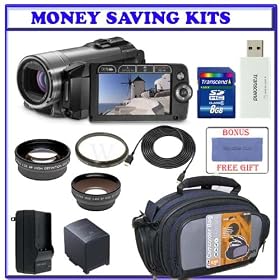 Canon Vixia HF200 HD 15x Optical Zoom Flash Memory Camcorder + Transcend 8GB SDHC Class 6 Flash Memory Card with Card Reader + Willoughby's Clean & Scratch Free Bundle