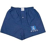 Duke Blue Devils Royal Blue Plaid NCAA Cover Flannel Pajama Shorts