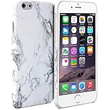 iPhone 6 Case, GMYLE Snap Cover Glossy for iPhone 6 (4.7 inch Display) - White Marble Pattern Slim Fit Snap On Protective Hard Shell Back Case